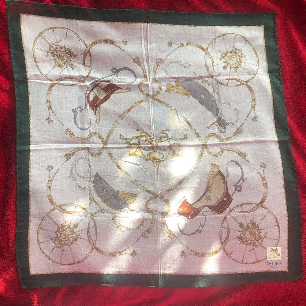 Authentic Celine Handkerchief scarf From Japan